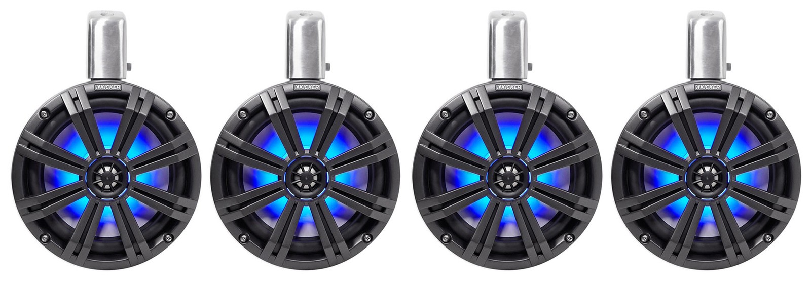4 KICKER 45KMTC8 - 8 башенных динамиков для морского вейкбординга мощностью 1200 Вт со светодиодами KMTC8 259390₽