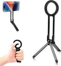 Universal Magnetic Phone Tripod Stand, Foldable Aluminum Alloy Quick Mount
