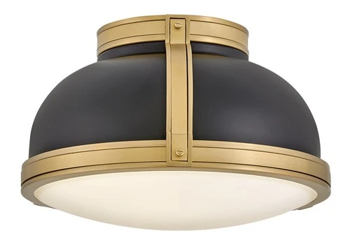 Hinkley Lighting 46351 Barton 2 Light 15"W Flush Mount Ceiling - Black / - Picture 10 of 12