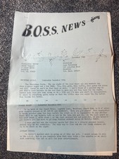 BOSS News Odsal bradford 1986 fan club newsletter F1 Brisca Stock Car Stockcar