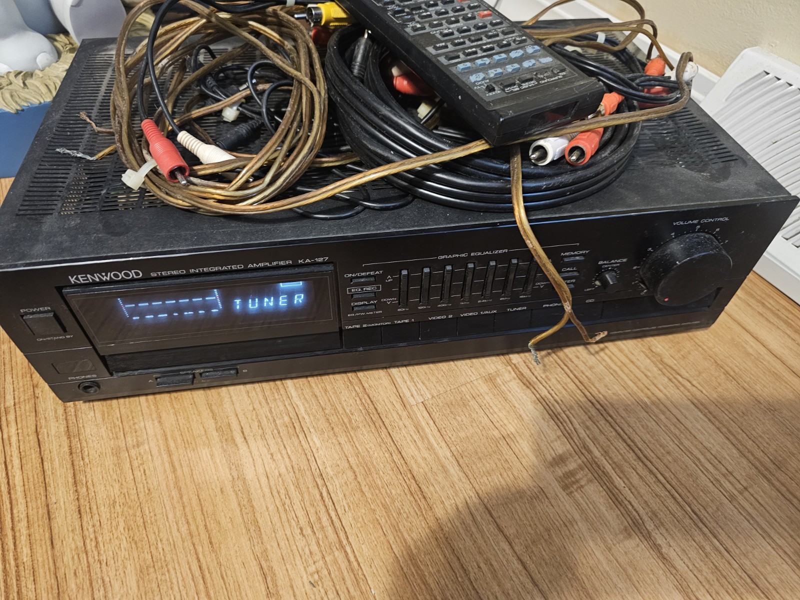 Vintage Kenwood KA-127 Amplifier Stereo Integrated Amp Remote Tested and Working