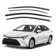 Safe Smoke Window Visor Deflector Sun Rain Vent Guard 4 Pcs Corolla 2019 Smoke