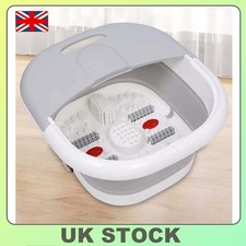 Image of UK Plug Grey Foldable Steam Foot Spa Bath Tub – Multi-Mode with Bubble Massage
