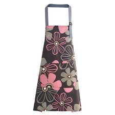 Floral Aprons With Pocket Blooming Waterproof Adjustable Neck Long Ties