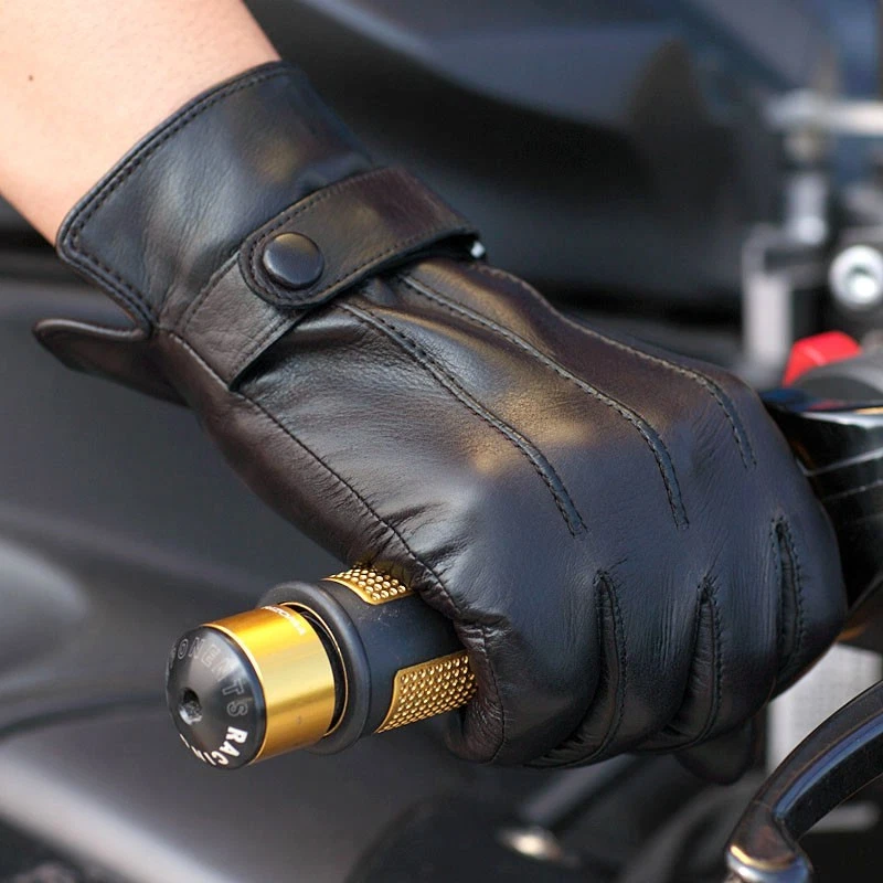 Mens Genuine Nappa Leather Warm Lined Gloves On Sale #M21PC