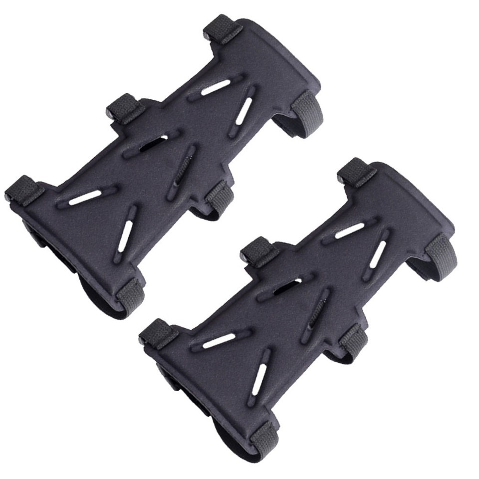 Tiro con l'arco-braccio protezione polso nero pelle PU