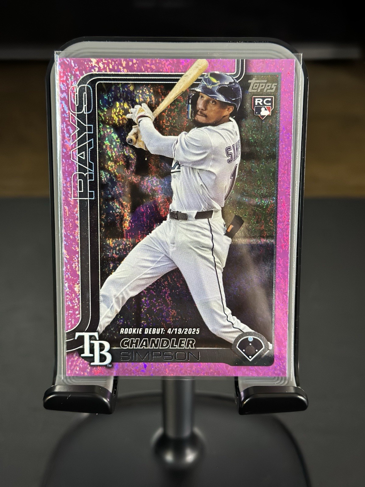 2025 Topps Update Chandler Simpson (RC) Pink Holo Foil #US349 Tampa Bay Rays