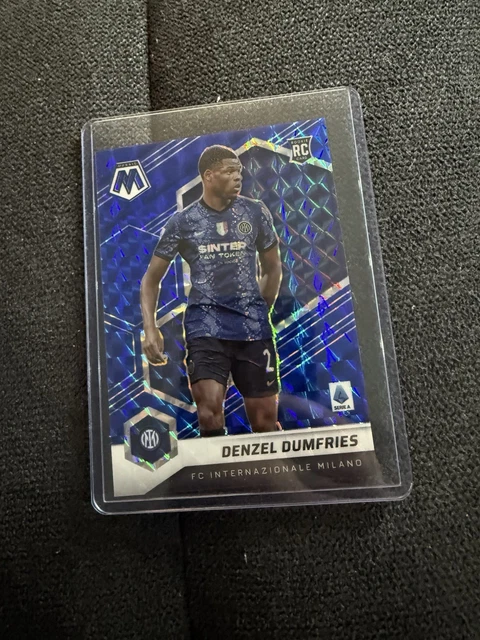 2021-22 Panini Mosaic Serie A Blue Mosaic Prizm /99 Denzel Dumfries