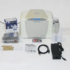 Fargo C50 ID Card Thermal Printer with Ribbon and Supplies Bundle