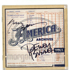 Autographed CD Cover Dewey Bunnell Gerry Beckley of rock band America
