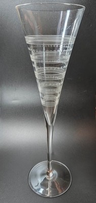 5 Champagne Flutes Vintage Stuart Crystal Jasper Conran Dots and Lines set of 5