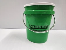 Menards Mini Bucket, Minature Paint Pail W/ Lid 0.5-Quart BPA-Free, 4in Tall HTF