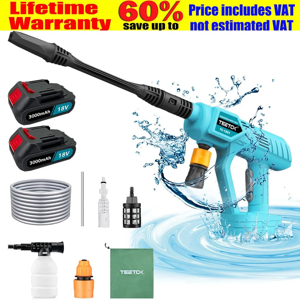 Makita 18V Cordless Pressure Washer Gun for Portable Car Cleaning