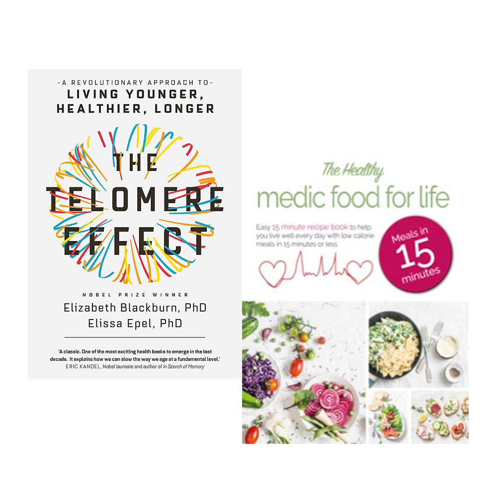 The Telomere Effect,The Healthy Medic Food for Life Meals 2 Books Collection Set