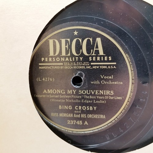 10 Record Lot 30s 40s 50s Decca Brunswick Columbia Broadcast Bing Guy Andrew - Picture 6 of 23
