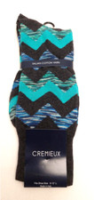Cremieux Mens Dress Socks Cotton Blend Blue SIZE:6-12.5