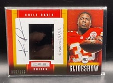 2013 KNILE DAVIS PANINI ROOKIES & STARS SLIDESHOW ROOKIE RC AUTO 55/100 #18