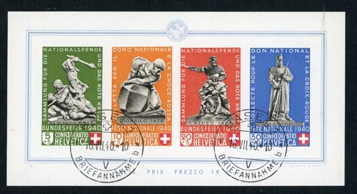 Suiza bloque número 5 sellado