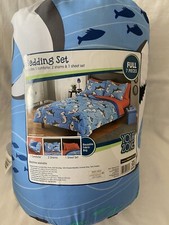 Your Zone SHARKS Full Bedding Set kids boys bedding ocean sea beach new