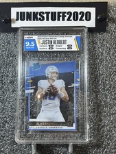 2020 Clearly Donruss Rated Rookie Justin Herbert 9.5 True Gem Mint Quad RR-JH