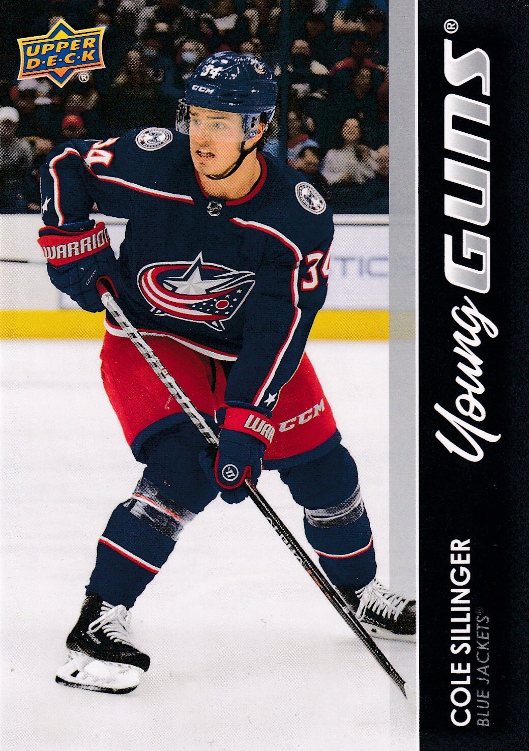 2021-22 Upper Deck Series 2 OVERSIZED Young Guns #498 Cole Sillinger - Columbus