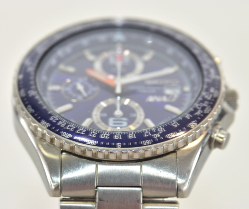 New Battery SEIKO ANA Flightmaster Pilot 7T92-0CF0 Blue Dial Quartz Men's Watch - Picture 12 of 16