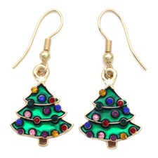 Ornaments Winter Holiday Gift Christmas Tree Jewelry Dangle Drop Earrings Charm