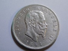 Regno d'Italia Vittorio Emanuele II 5 lire 1864 NAPOLI