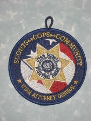 Utah Scouts Fighting Crime Patch - Utah Attorney General  Scouts Cops Community