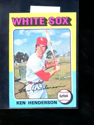 1975 TOPPS MINI #59 KEN HENDERSON WHITE SO EX+ E024134