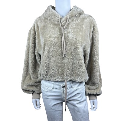 Beach Riot Teddy Pullover Cropped Hoodie Women's Medium EUC