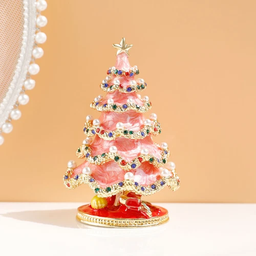 Weihnachtsbaum Schmuck Schmuckschatullen handbemalt emailliert mit Strass - Bild 2 von 6