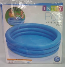 Intex Crystal Blue Pool Baby Swimming Inflatable Pool 45 x 10 Age 2+ New Sealed