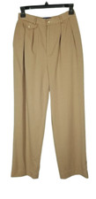 Vtg Polo Ralph Lauren Wool Pants Pleated Women Size 8 Brown USA High Rise