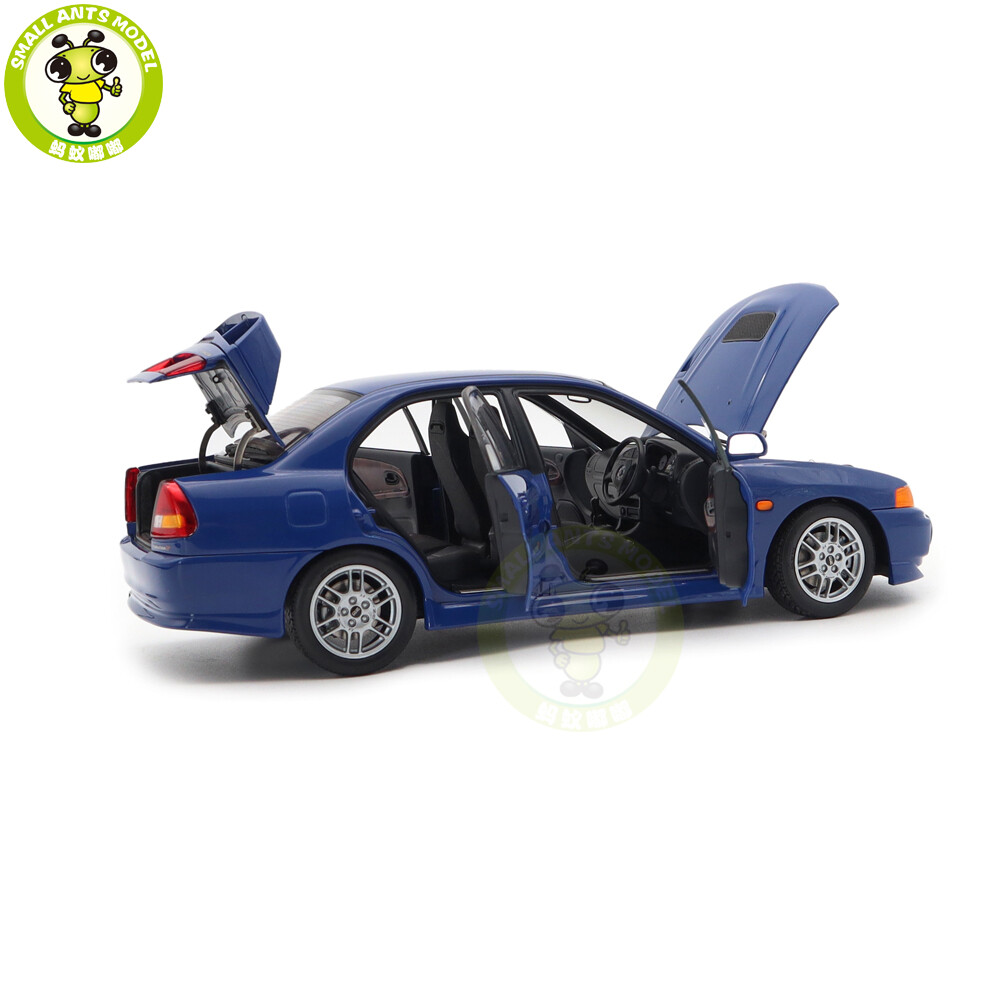1/18 MOTORHELIX Mitsubishi Lancer EVO IV Blue Diecast Model Car | eBay