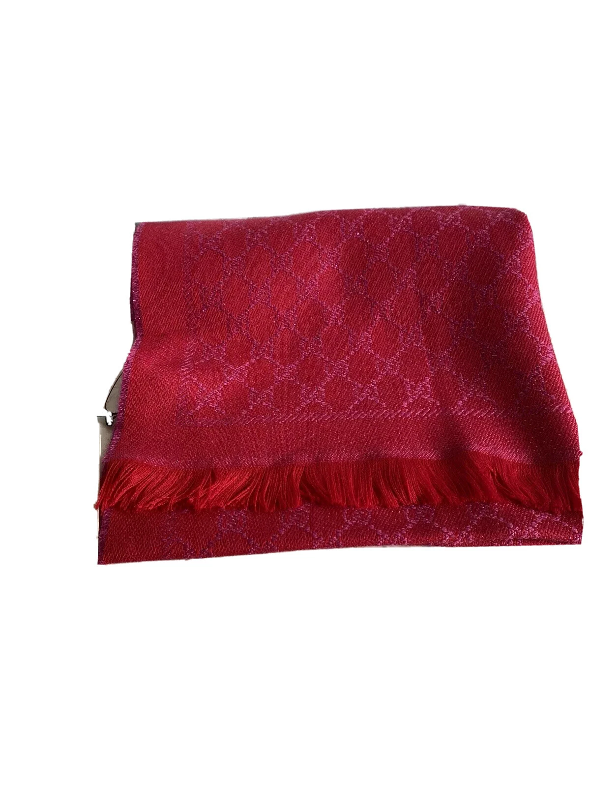 Écharpe/châle en laine oblongue authentique logo Gucci GG