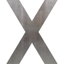 Letter X Steel Cut Out Metal Art Decoration