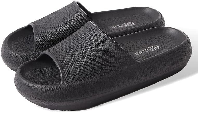 32 Degrees Unisex Cushion Slide Sandals, Black, S | eBay