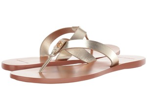 New in Box Tory Burch Manon Leather Thong Sandal Spark Gold US 9 AUTHENTIC 192485213652 | eBay