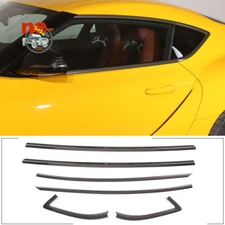 Steel Carbon Exterior Window Decorate Strip Trim For GR Supra A90 A91 MK5 19-22