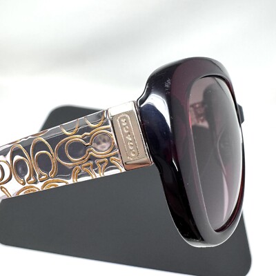 Coach Sunglasses HC 8076 (L067 Laurin) Burgundy/Pink Crystal  display picture 1