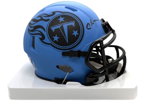 Tennessee Titans Chris Johnson Autographed Rave Speed Mini Helmet BAS Authent...