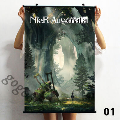 Poster Nier Automata 2B Art Anime Wall Scroll Home Decor Otaku Gifts 60*90CM #47