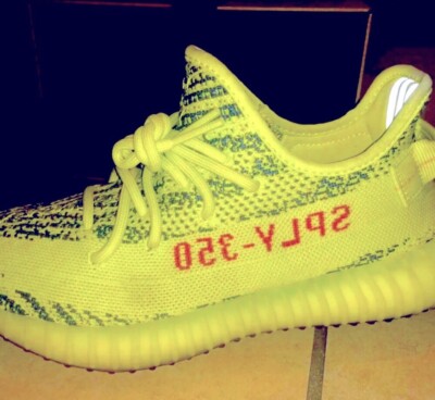 Yeezy Boost 350 v2 Yellow Red 7 Kanye West Adidas Sneakers Shoes Christmas Gift