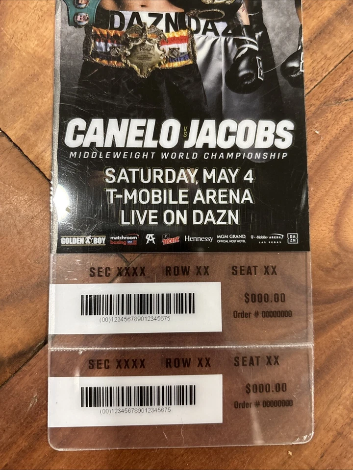Boleto Completo Canelo Álvarez Vs Jacobs 5/4/2019 Campeón Mundial Peso Medio Foto 2 de 3