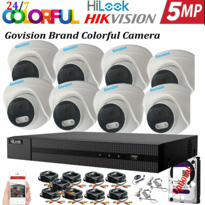 KOMPLETTES HIKVISION COLOURVU CCTV-SYSTEM HD 4 KANAL 8 KANAL 5 MP DVR KAMERA ÜBERWACHUNGSSET   
