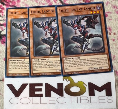 3x (M/NM) - Lilith, Lady of Lament - SR13-EN022 - Common - 1st Edition YuGiOh | eBay 3x (M/NM) - Lilith, Lady of Lament - SR13-EN022 - Common - 1st Edition YuGiOh | eBay