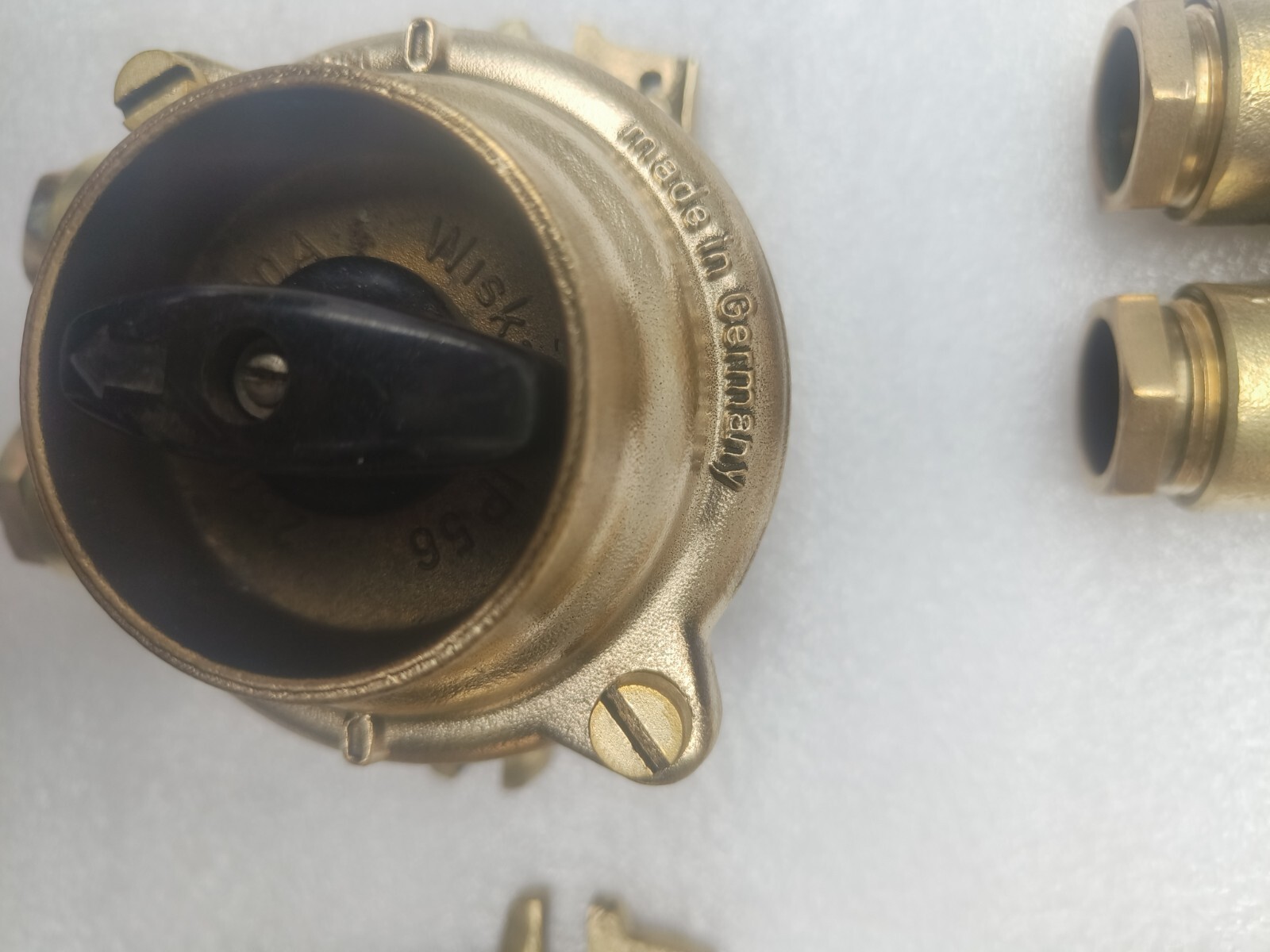 Old Refurbished ship marine antique polish wiska brass switch lot of 5pc