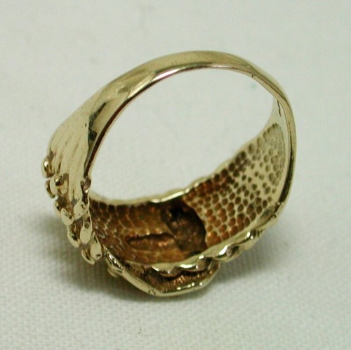 Gent / Ladies 9ct Gold Lovely Diamond Set Buckle Ring size O - 22139 - Picture 3 of 7