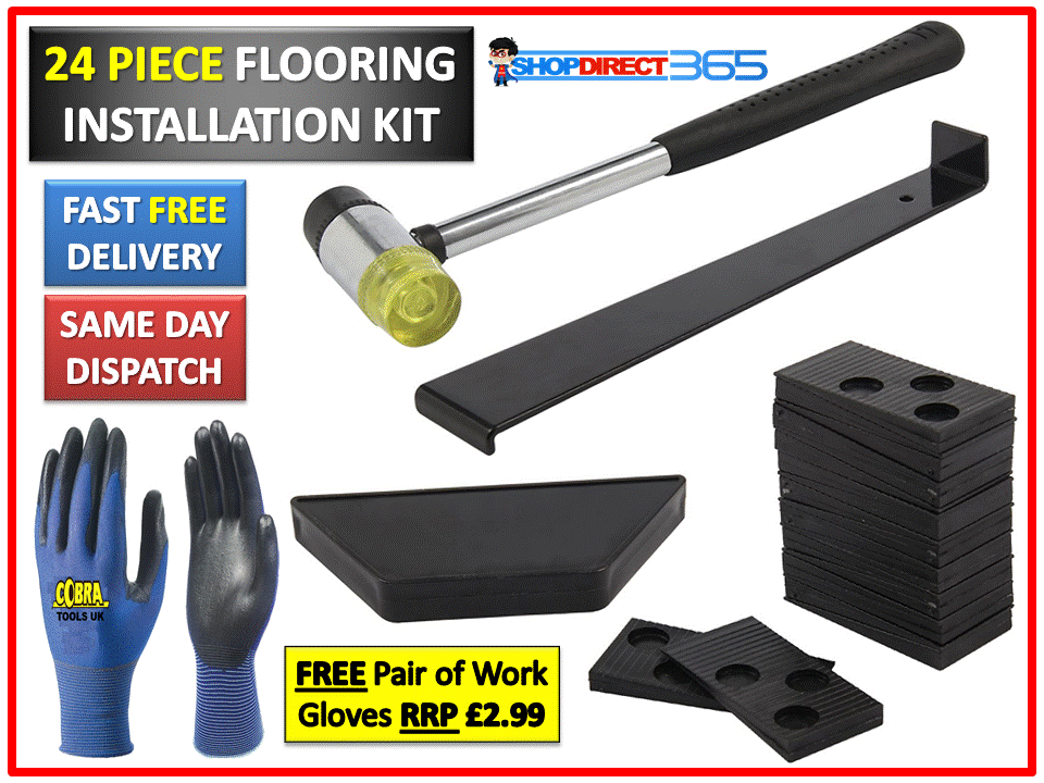 WOOD FLOORING LAMINATE INSTALLATION FLOOR FITTING KIT SET Tool DIY Home